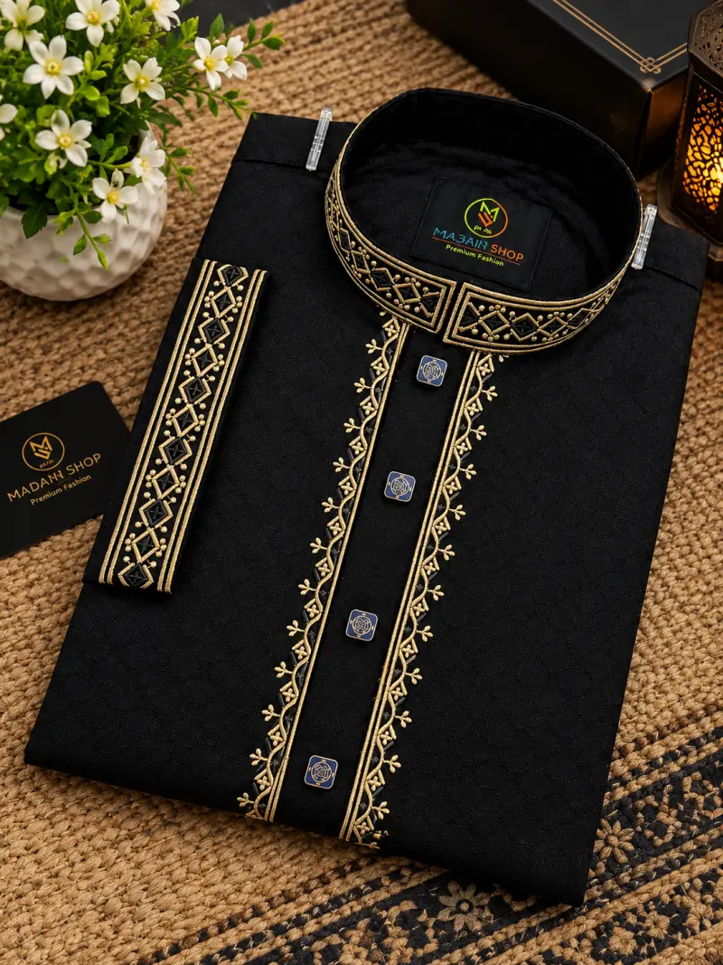 ১০০% কটন এম্ভয়ডারি পাঞ্জাবি